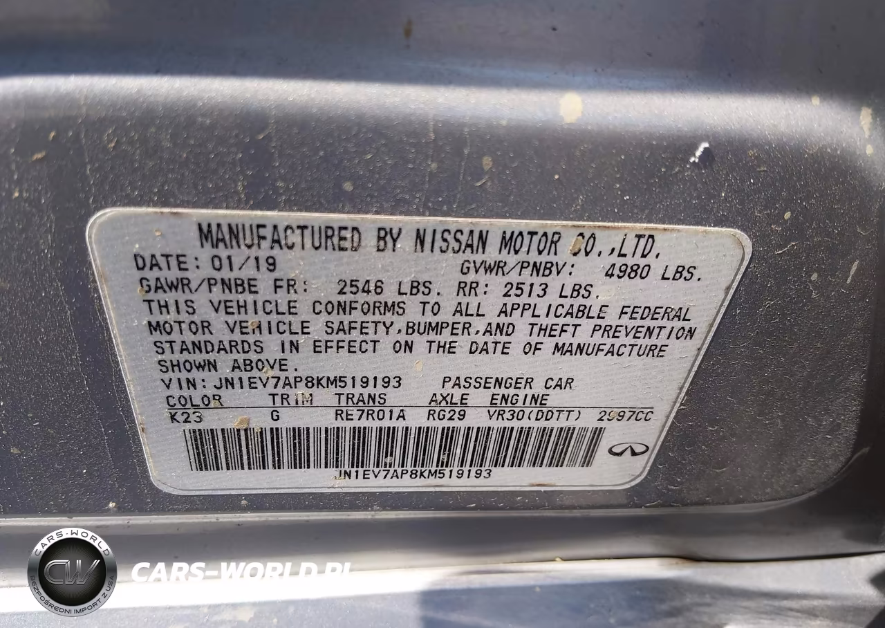2019 Infiniti Q50 3.0T Luxe VIN:JN1EV7AP8KM519193 - 9