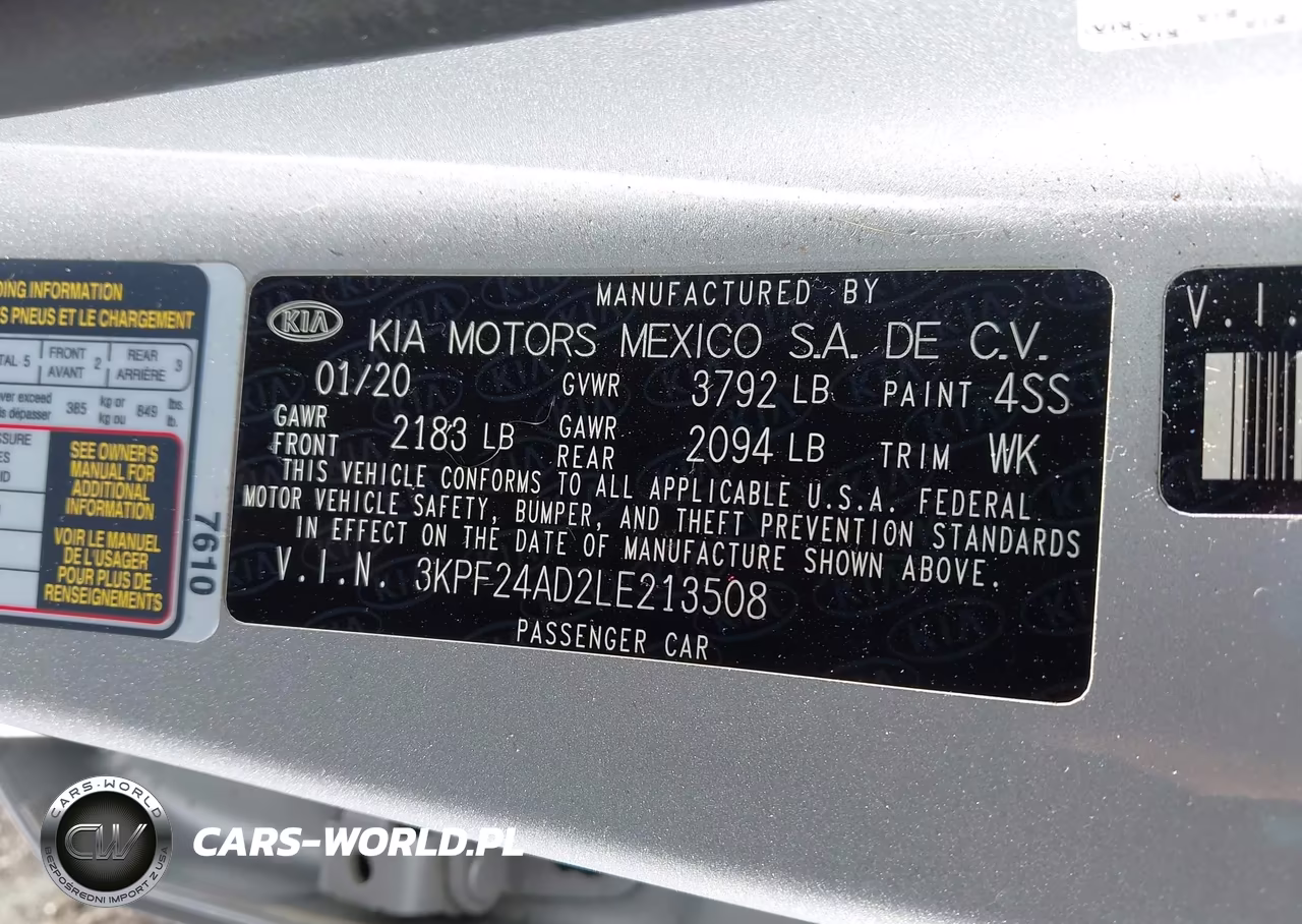 2020 Kia Forte Lxs VIN:3KPF24AD2LE213508 - 9