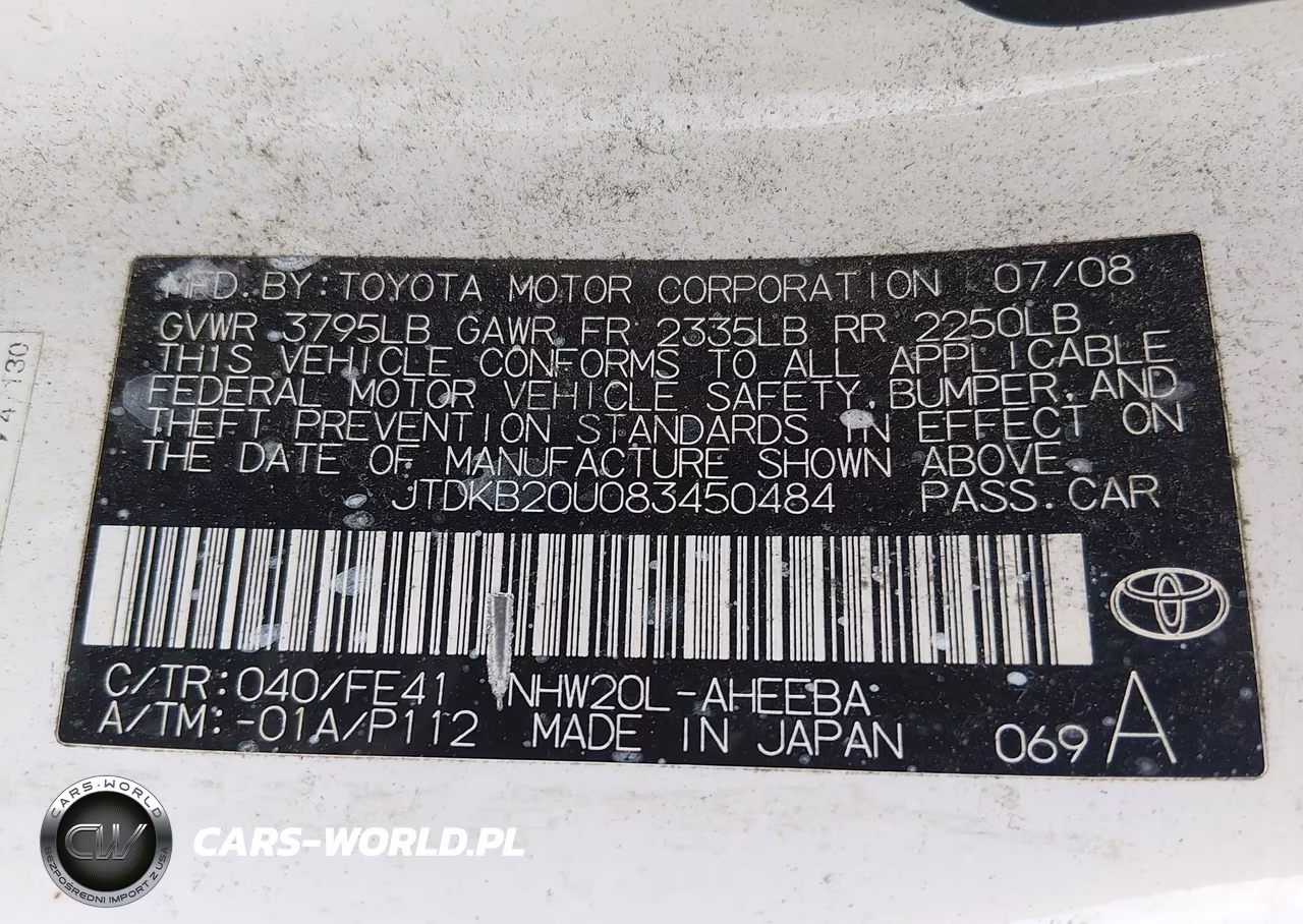 2008 Toyota Prius VIN:JTDKB20U083450484 - 9