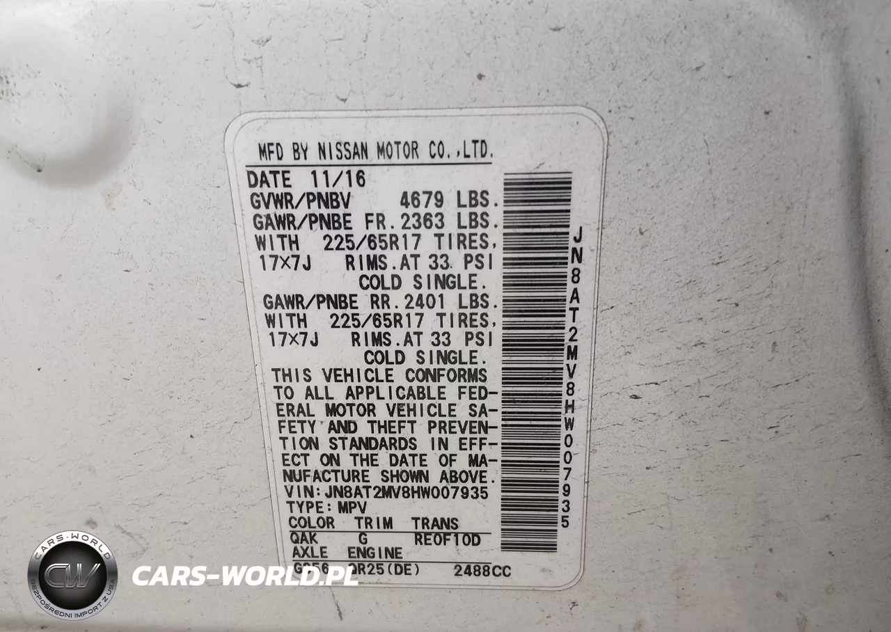 2017 Nissan Rogue S VIN:JN8AT2MV8HW007935 - 9