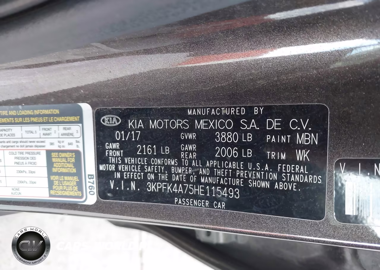 2017 Kia Forte Lx VIN:3KPFK4A75HE115493 - 9