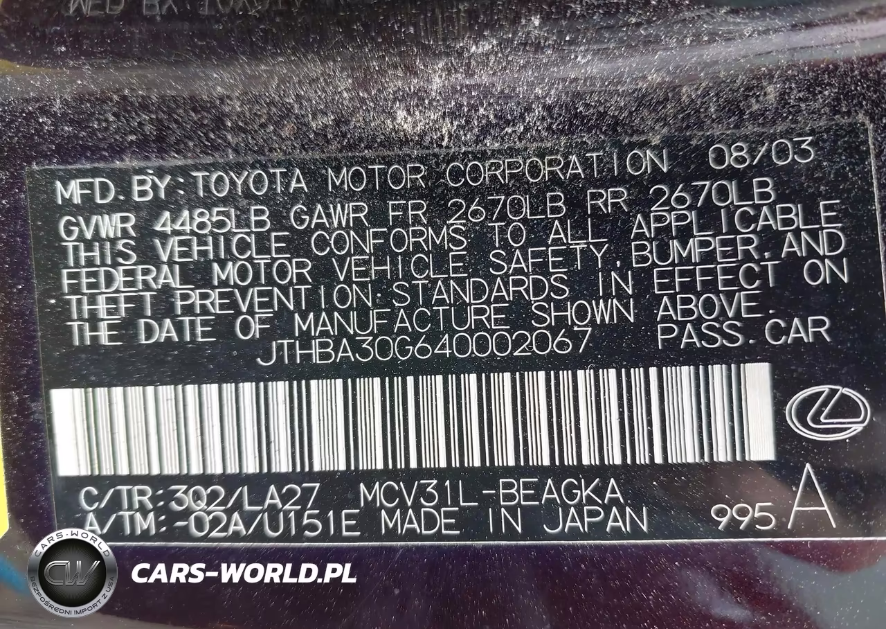2004 Lexus Es 330 VIN:JTHBA30G640002067 - 9