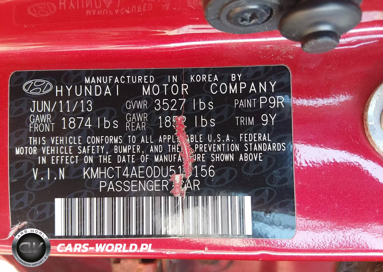 2013 Hyundai Accent Gls VIN:KMHCT4AE0DU518156 - 9