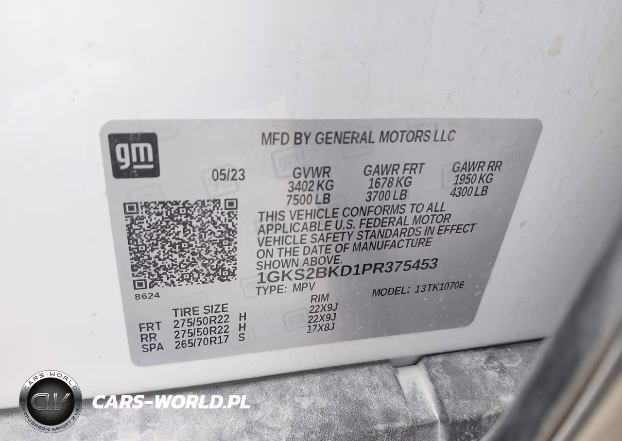 2023 GMC Yukon 4Wd Slt VIN:1GKS2BKD1PR375453 - 9