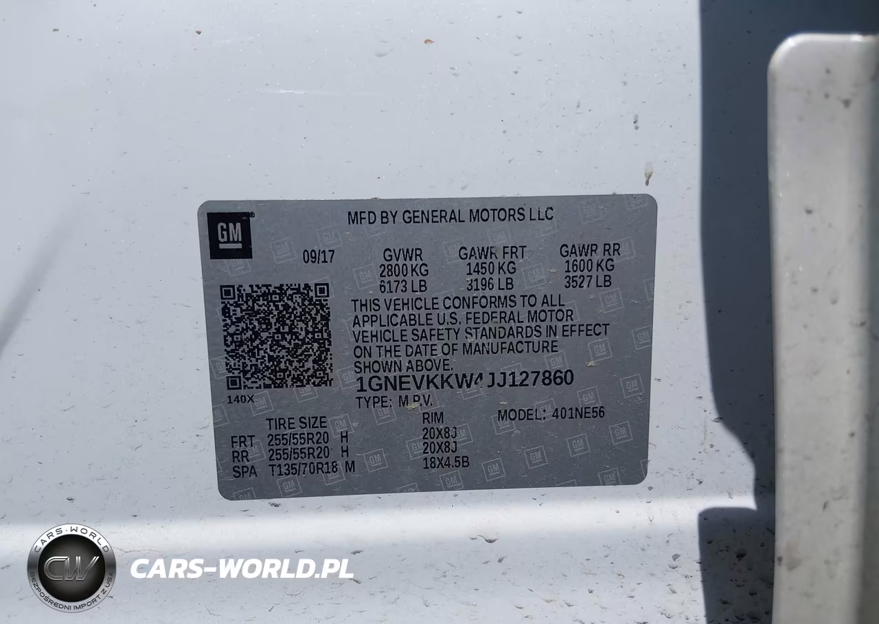 2018 Chevrolet Traverse High Country VIN:1GNEVKKW4JJ127860 - 9