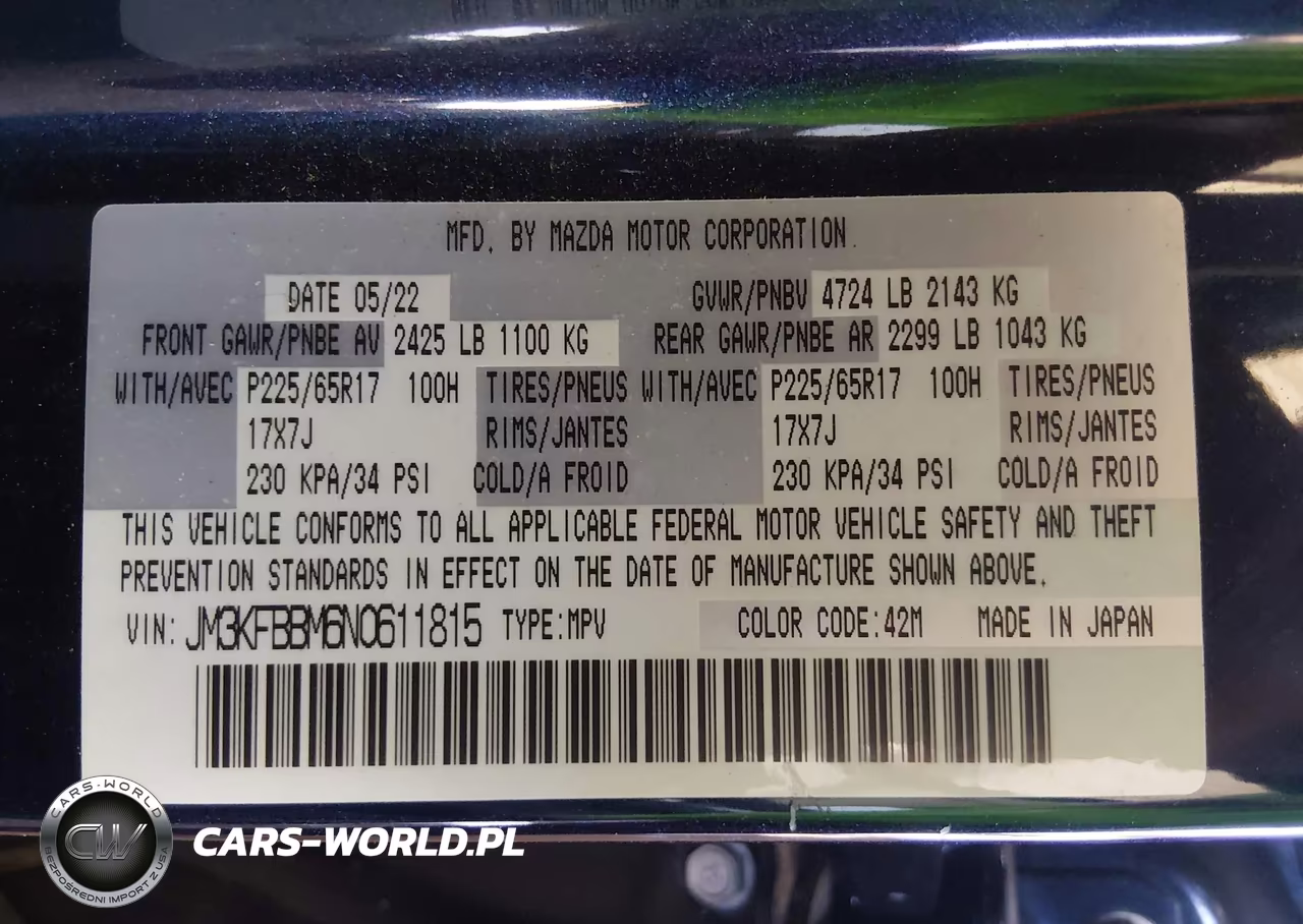 2022 Mazda Cx-5 2.5 S Select VIN:JM3KFBBM6N0611815 - 9