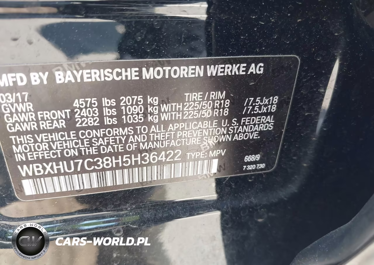 2017 BMW X1 Sdrive28I VIN:WBXHU7C38H5H36422 - 9