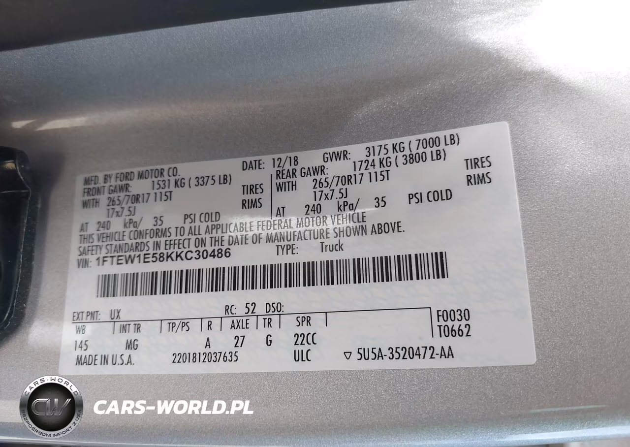 2019 Ford F-150 Xlt VIN:1FTEW1E58KKC30486 - 9