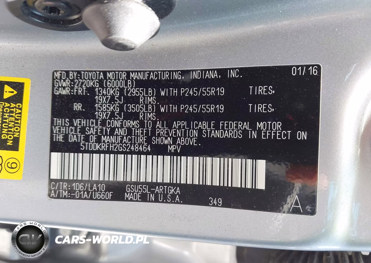 2016 Toyota Highlander Limited V6 VIN:5TDDKRFH2GS248464 - 9
