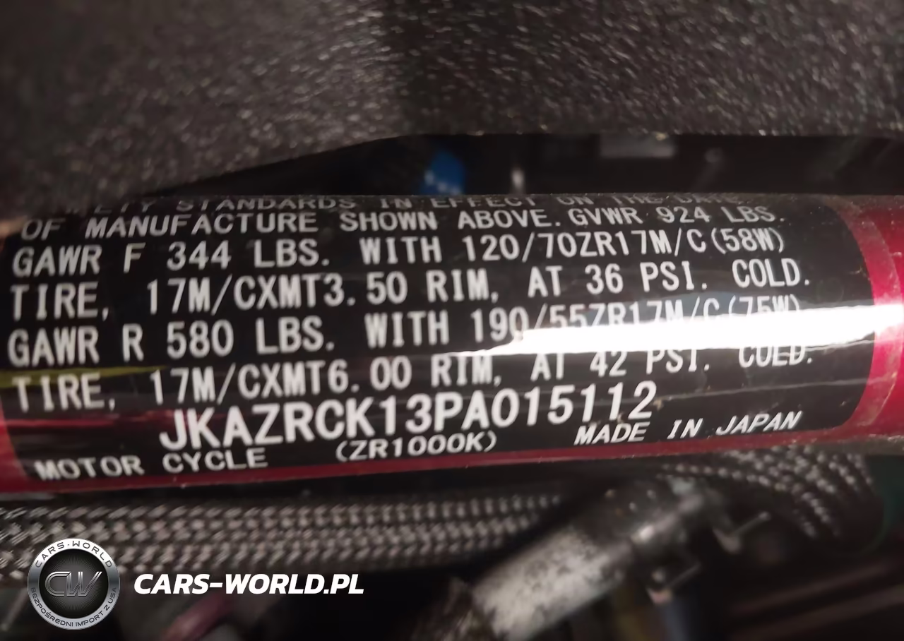 2023 Kawasaki Zr1000 K VIN:JKAZRCK13PA015112 - 10