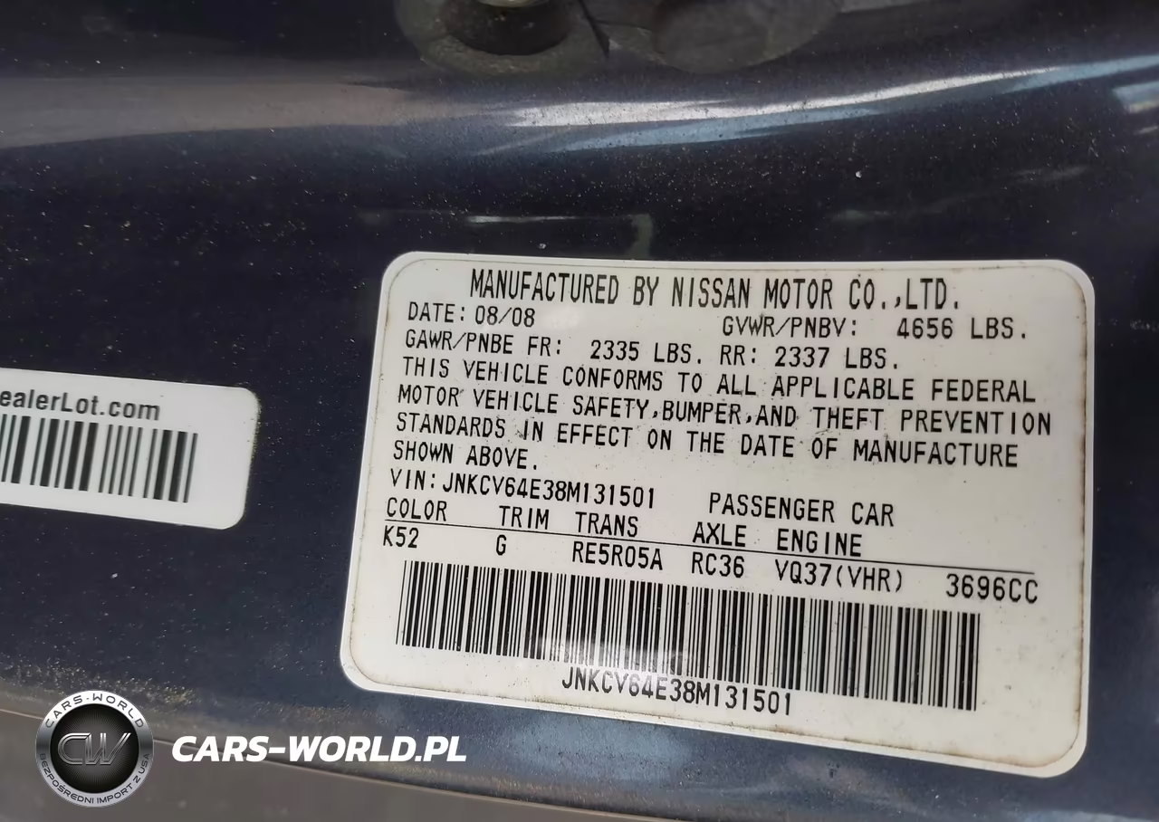 2008 Infiniti G37 Journey VIN:JNKCV64E38M131501 - 9