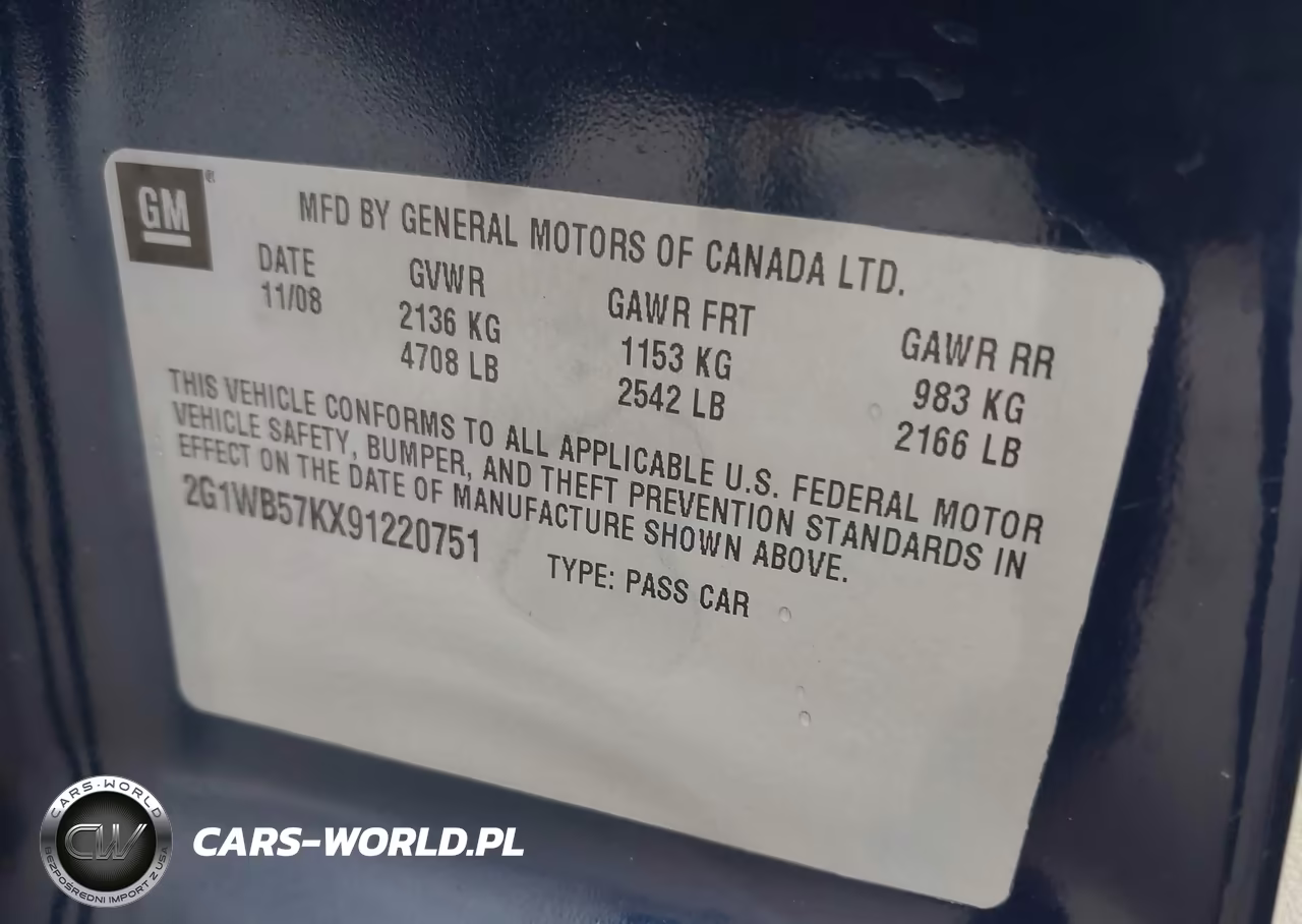 2009 Chevrolet Impala Ls VIN:2G1WB57KX91220751 - 9