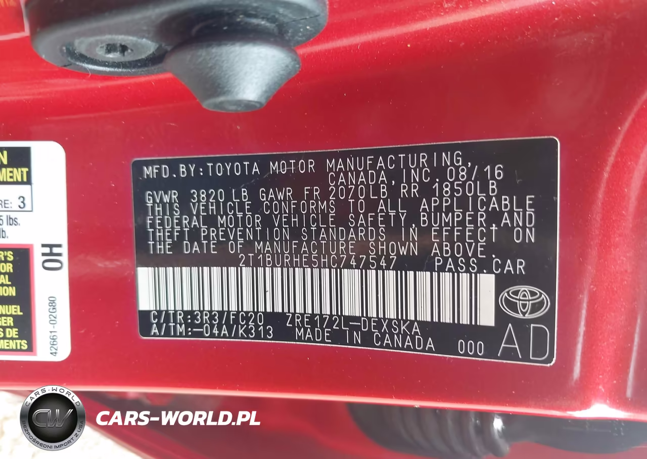 2017 Toyota Corolla Se VIN:2T1BURHE5HC747547 - 9