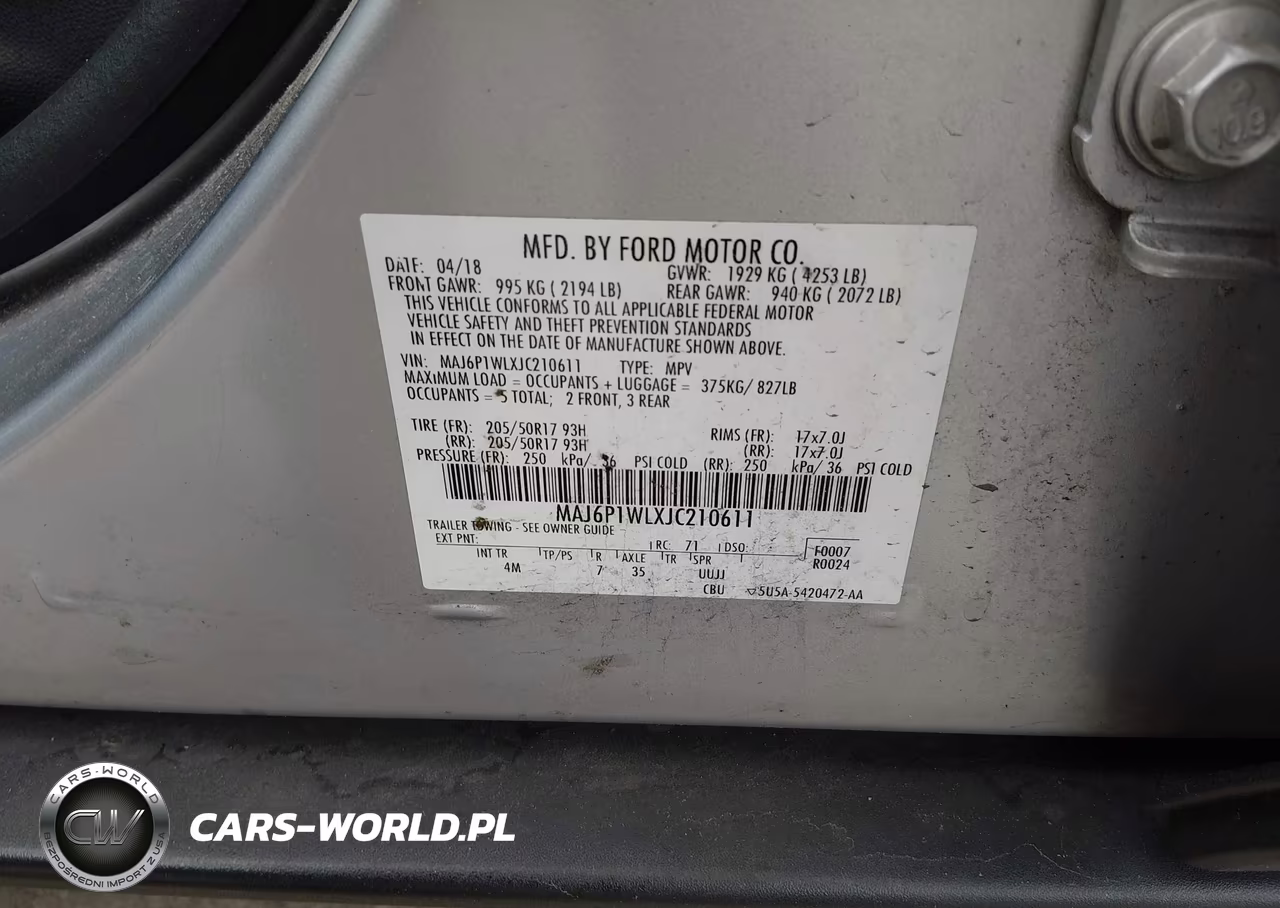 2018 Ford Ecosport Titanium VIN:MAJ6P1WLXJC210611 - 9