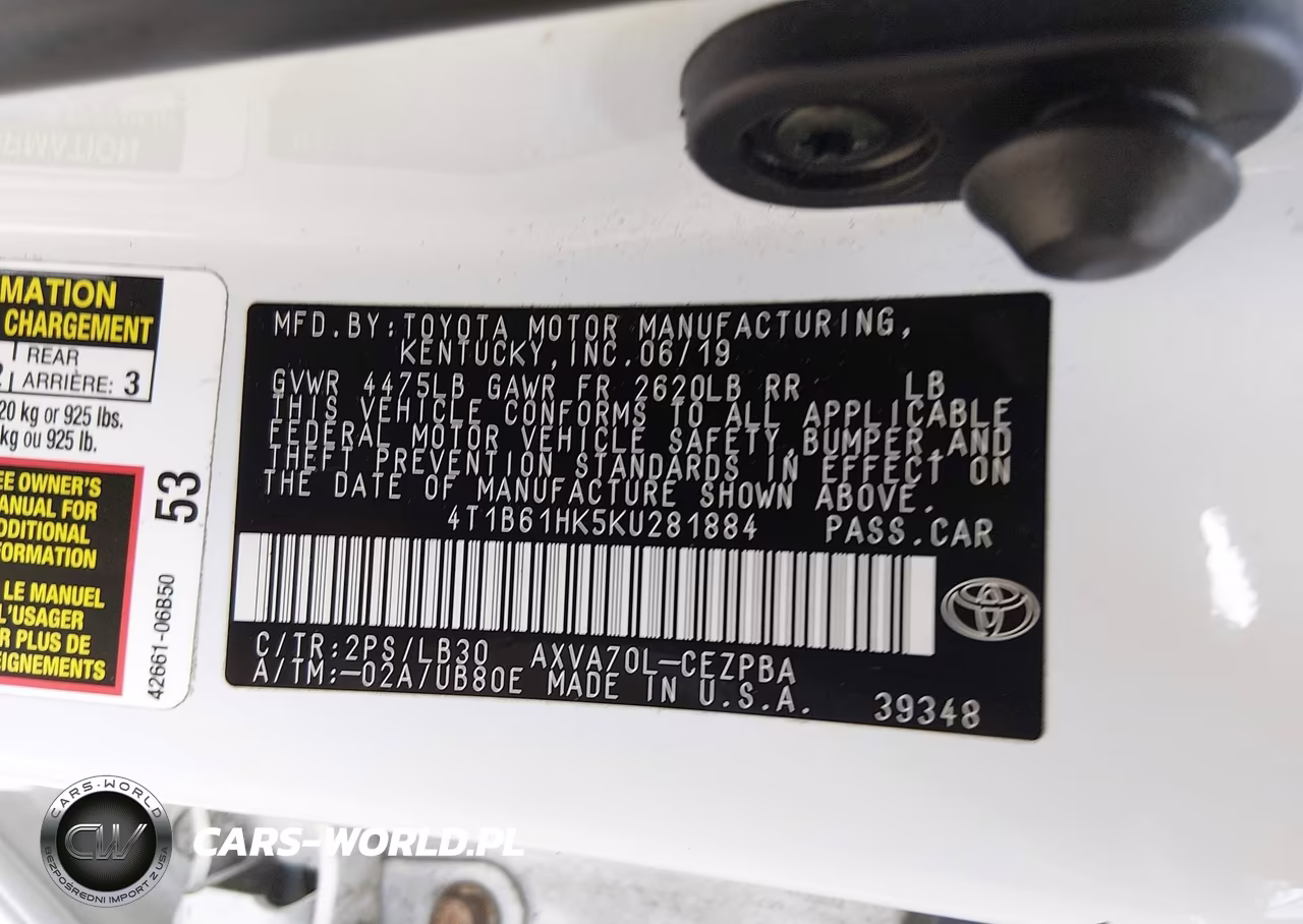 2019 Toyota Camry Xse VIN:4T1B61HK5KU281884 - 9