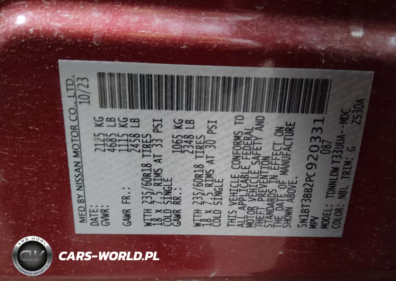 2023 Nissan Rogue Sv Intelligent Awd VIN:5N1BT3BB2PC920331 - 9