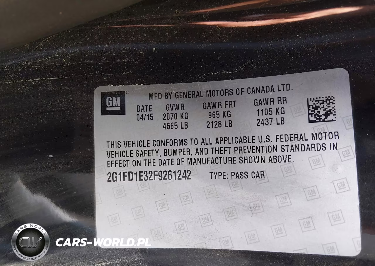 2015 Chevrolet Camaro 1Lt VIN:2G1FD1E32F9261242 - 9