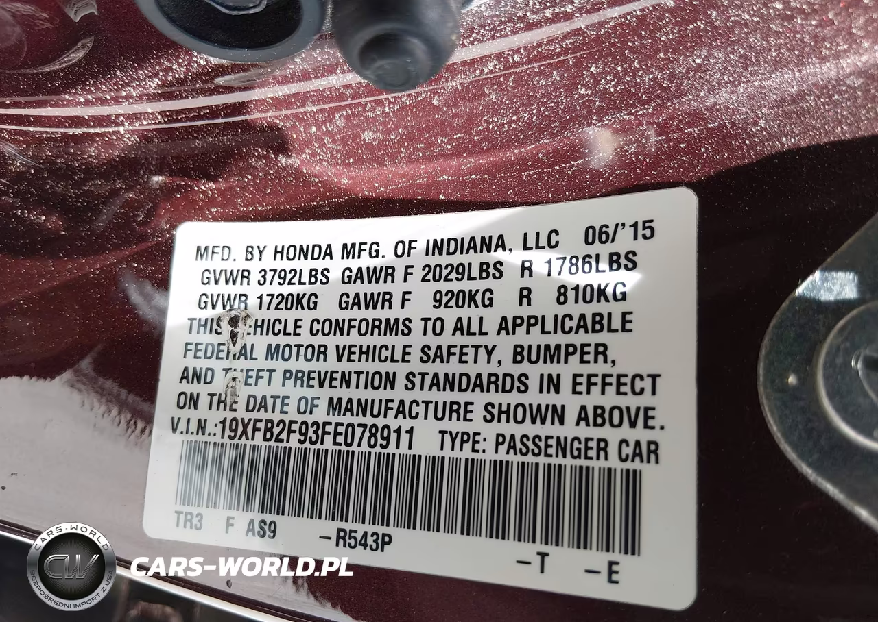 2015 Honda Civic Ex-L VIN:19XFB2F93FE078911 - 9