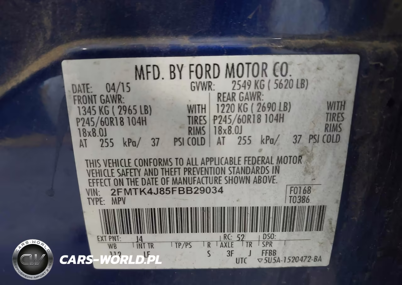 2015 Ford Edge Sel VIN:2FMTK4J85FBB29034 - 9