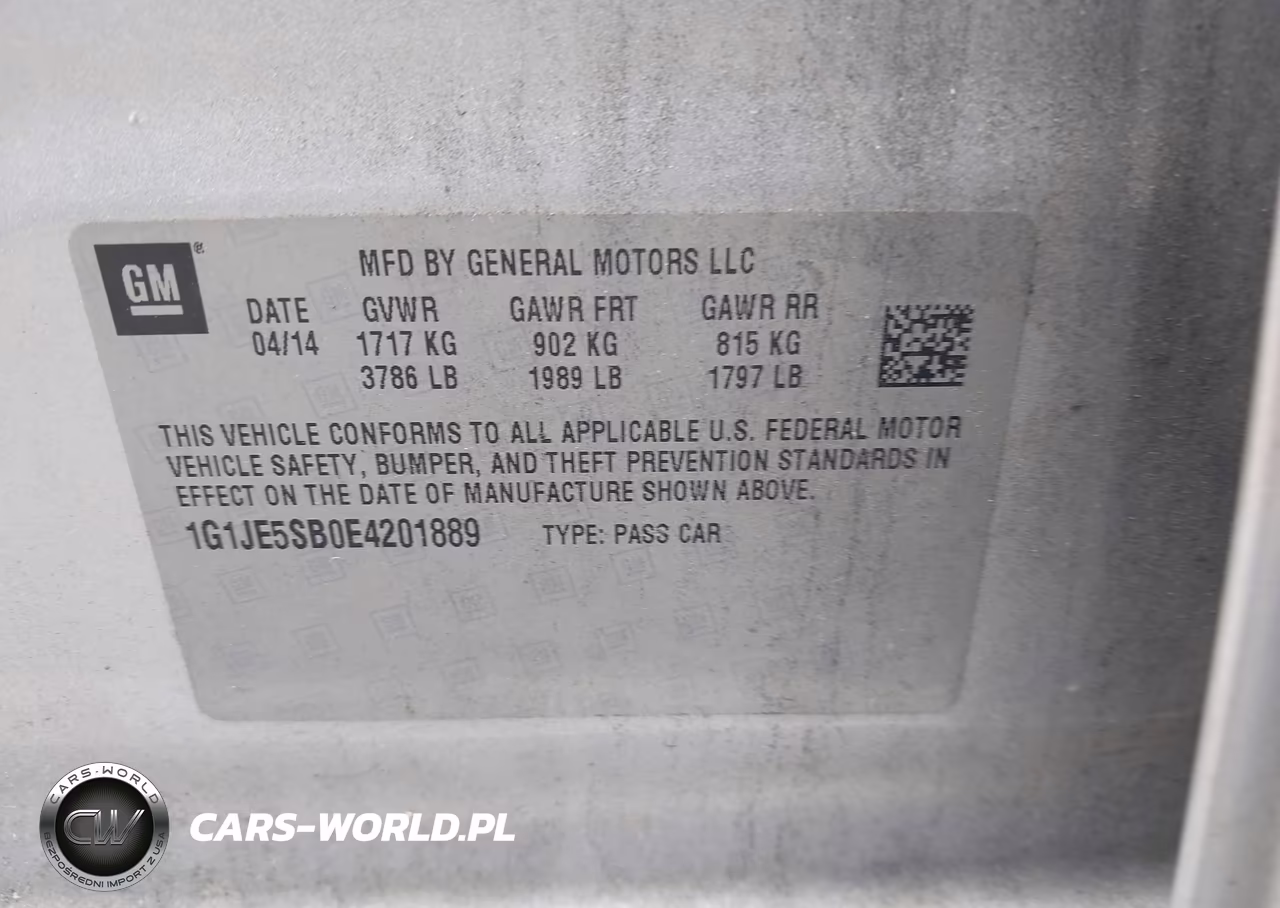 2014 Chevrolet Sonic Ltz Auto VIN:1G1JE5SB0E4201889 - 9