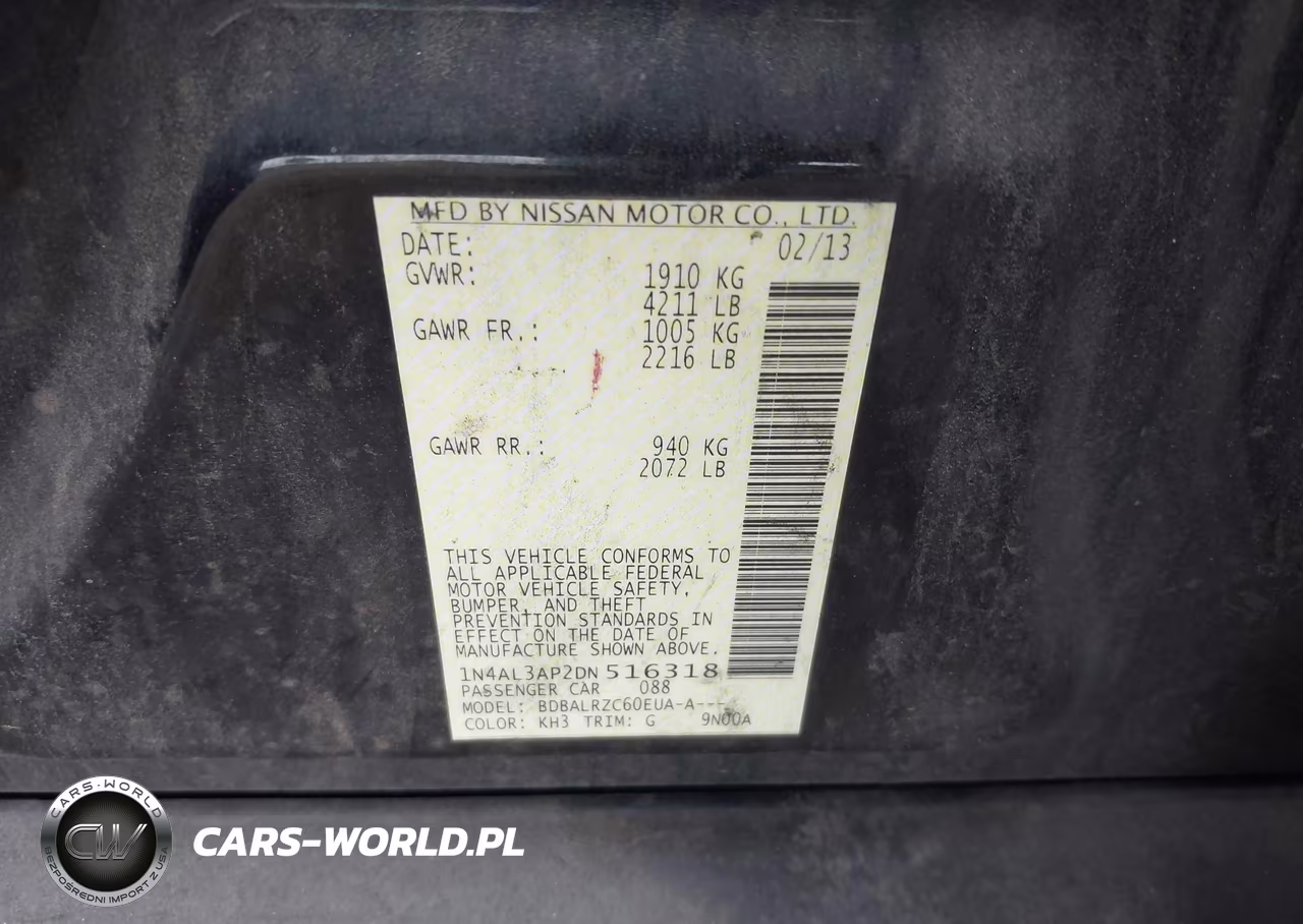 2013 Nissan Altima 2.5 S VIN:1N4AL3AP2DN516318 - 9