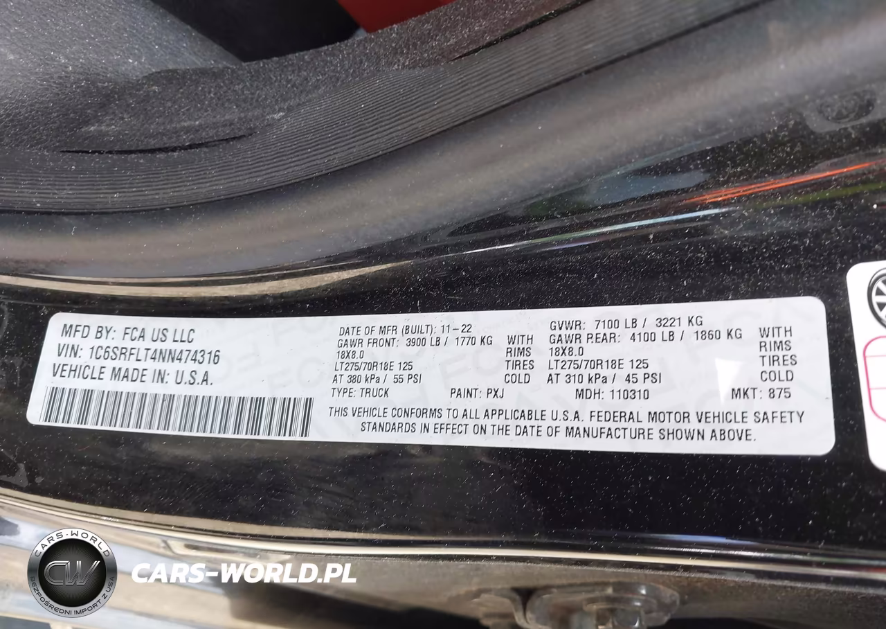 2022 Ram 1500 Rebel 4X4 5'7 Box VIN:1C6SRFLT4NN474316 - 9