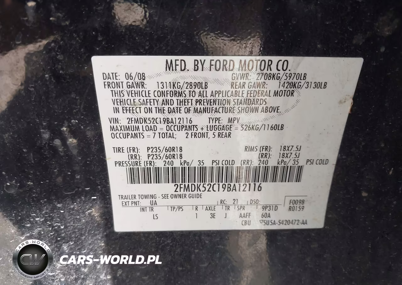 2009 Ford Flex Sel VIN:2FMDK52C19BA12116 - 9