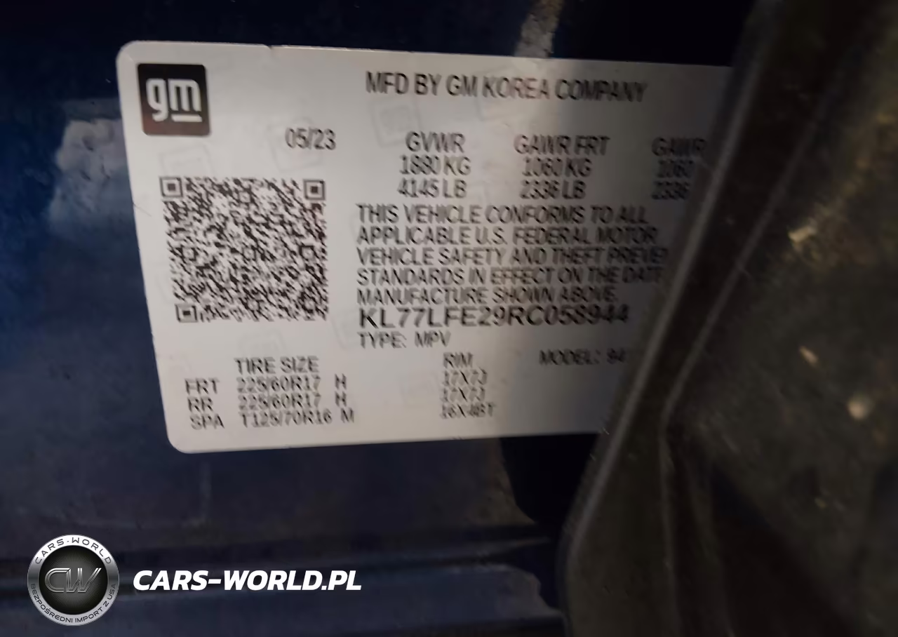 2024 Chevrolet Trax Fwd Sp VIN:KL77LFE29RC058944 - 9