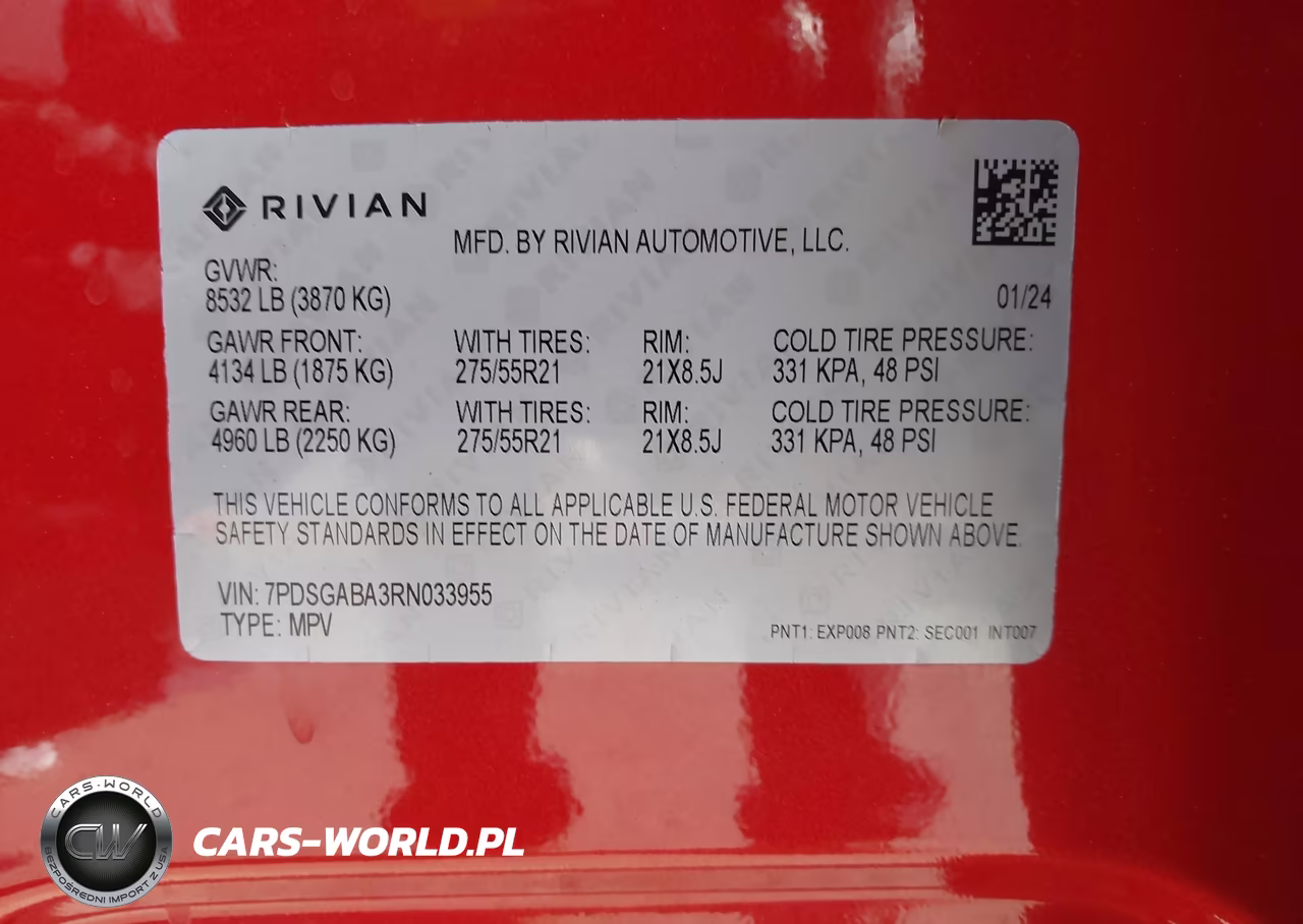 2024 Rivian R1S Adventure Quad Motor Large Pack VIN:7PDSGABA3RN033955 - 9