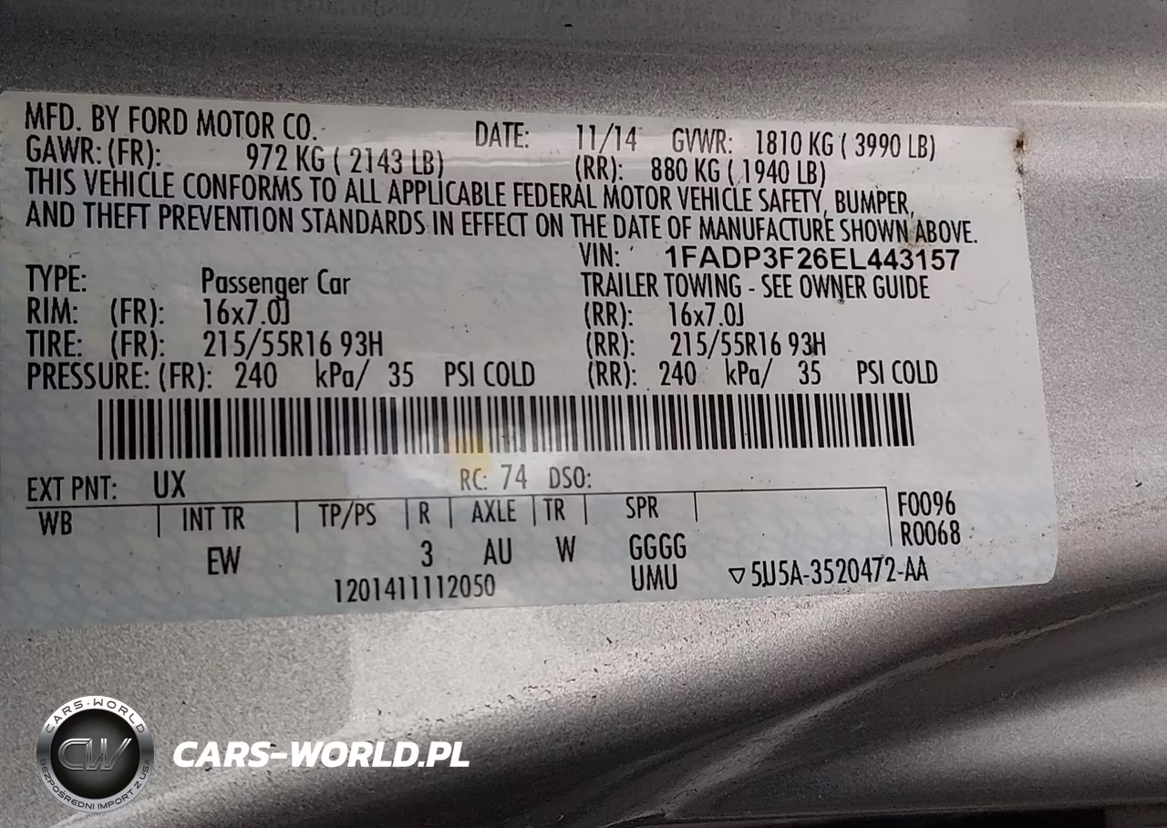 2014 Ford Focus Se VIN:1FADP3F26EL443157 - 9