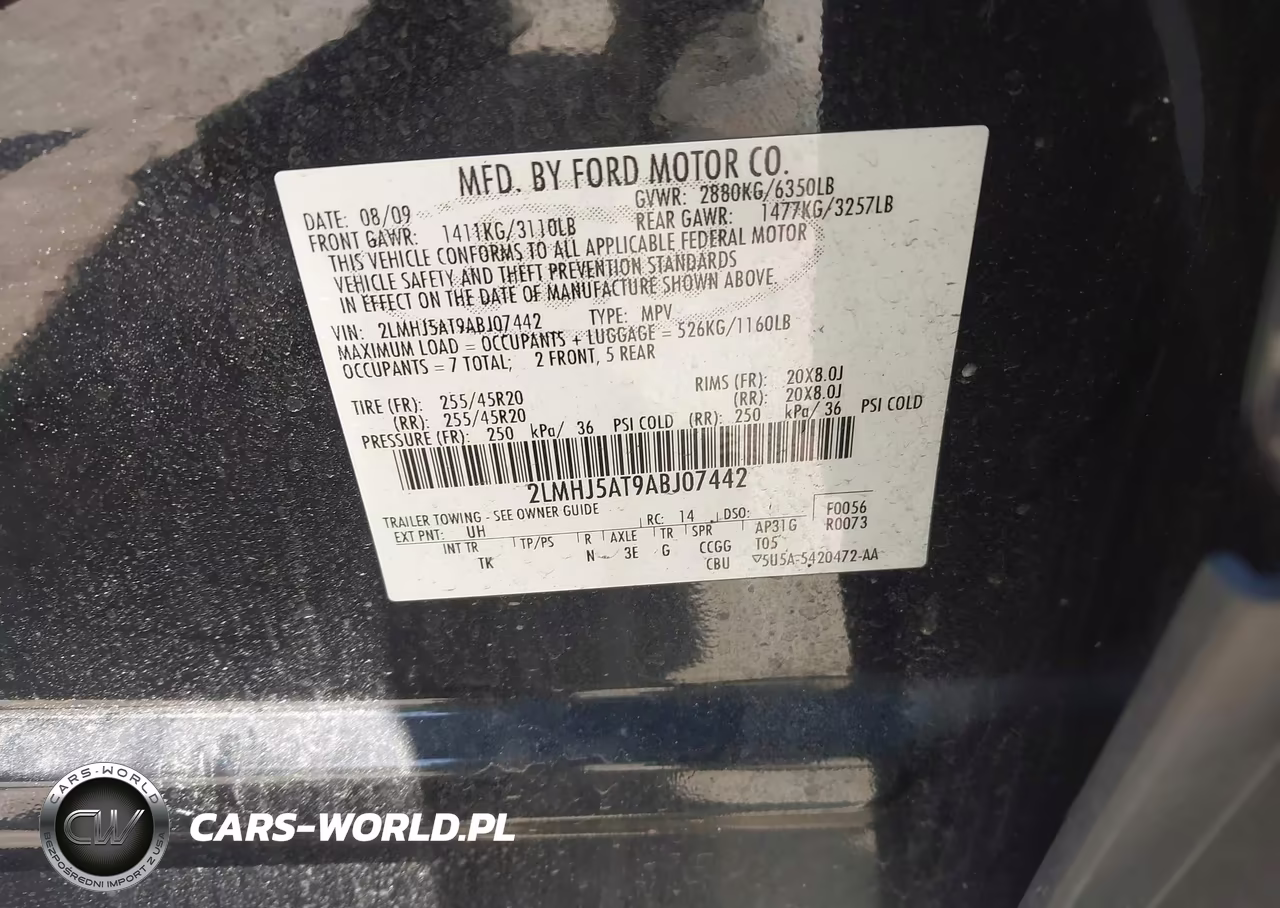 2010 Lincoln Mkt Ecoboost VIN:2LMHJ5AT9ABJ07442 - 9
