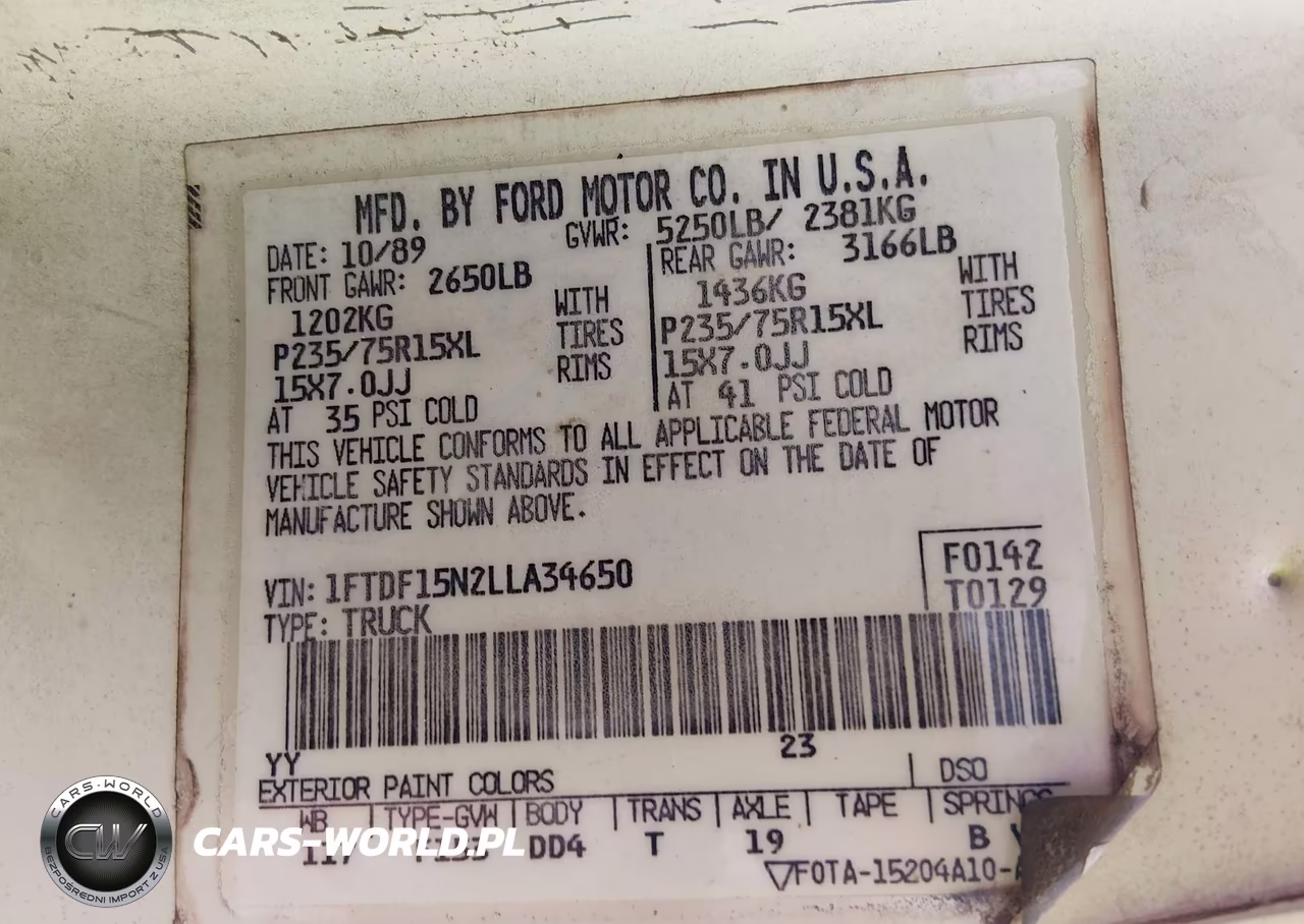 1990 Ford F150 VIN:1FTDF15N2LLA34650 - 9