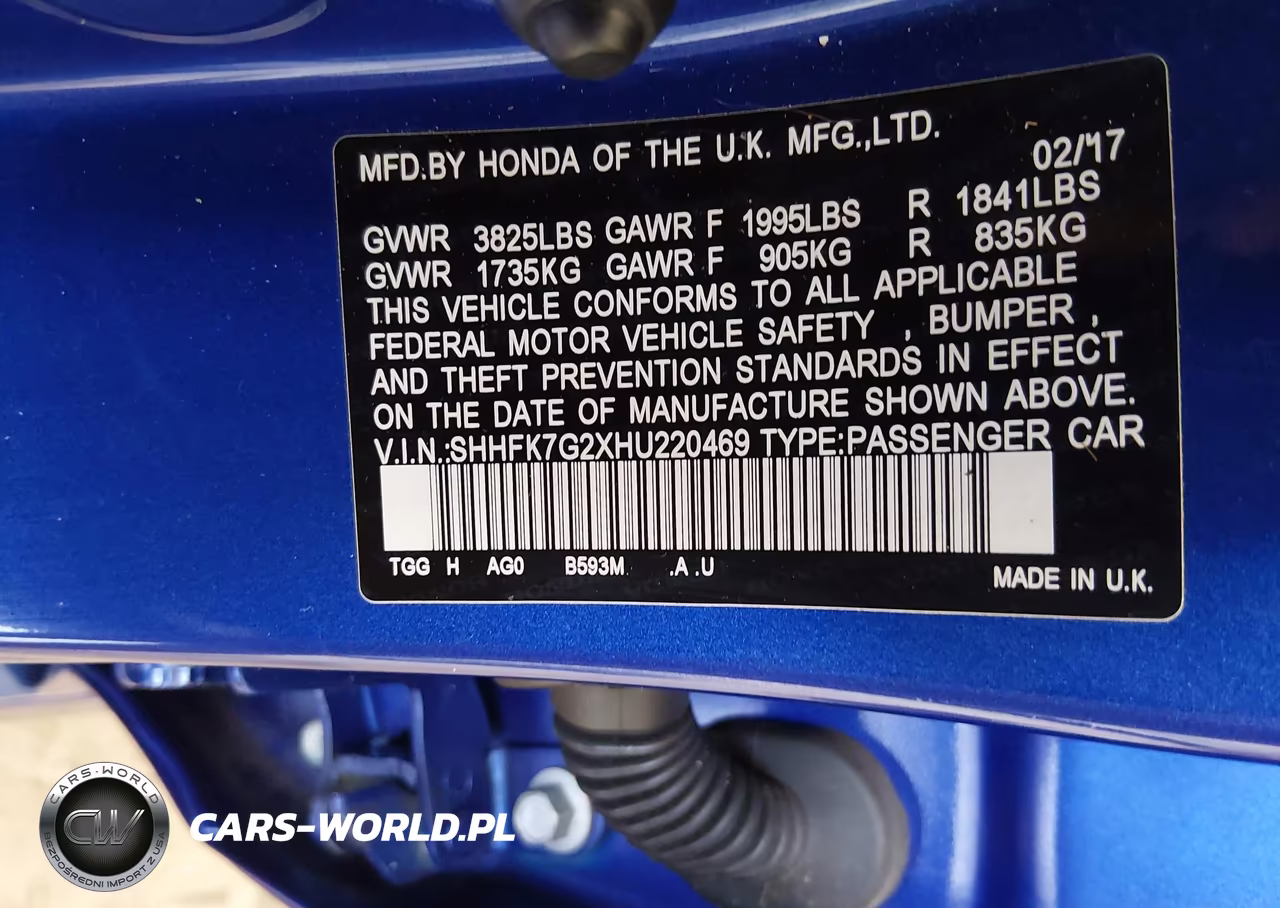 2017 Honda Civic Lx VIN:SHHFK7G2XHU220469 - 9