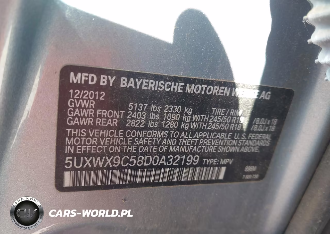 2013 BMW X3 xDrive28I VIN:5UXWX9C58D0A32199 - 9