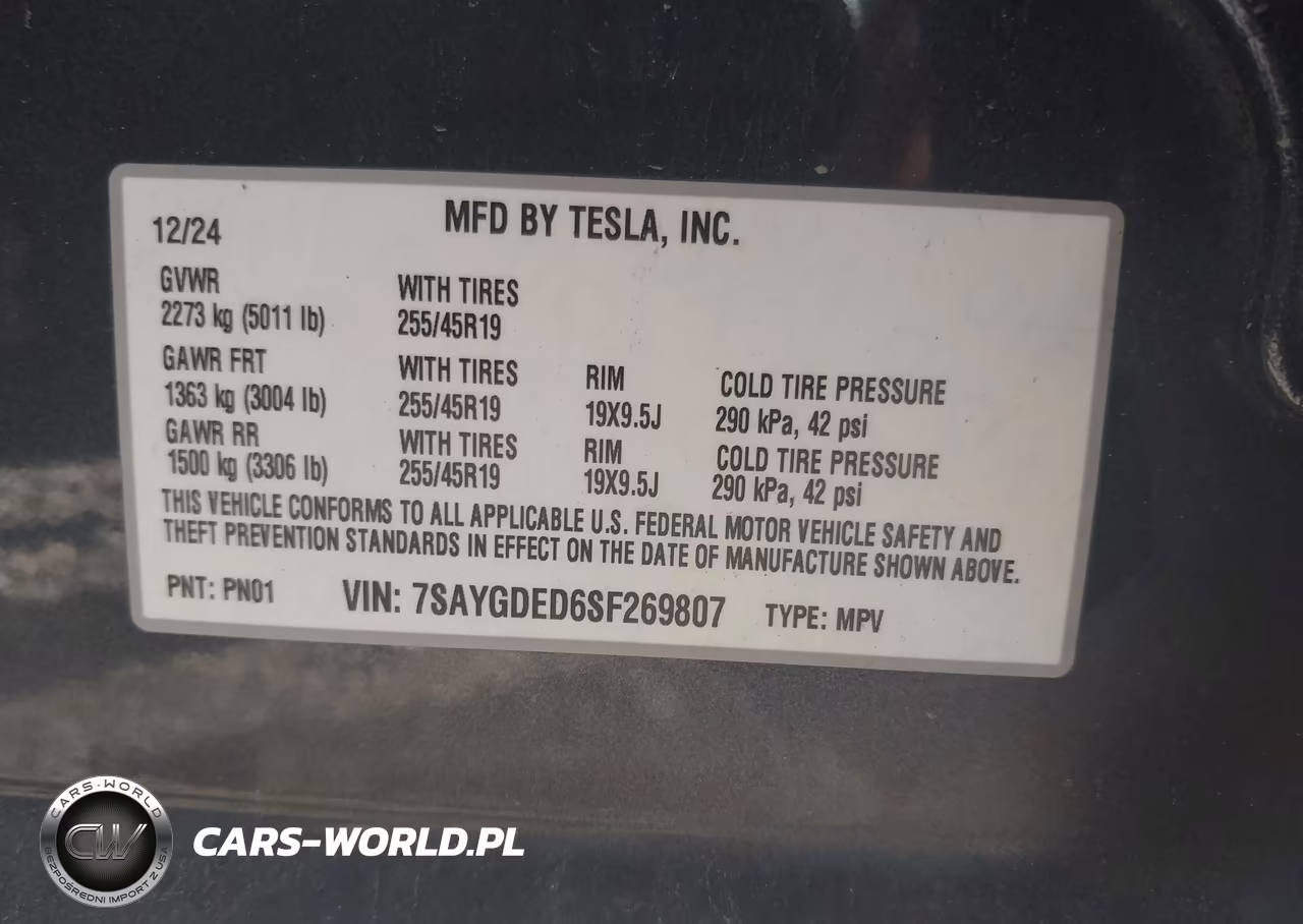 2025 Tesla Model Y Long Range Dual Motor Rear-Wheel Drive VIN:7SAYGDED6SF269807 - 9
