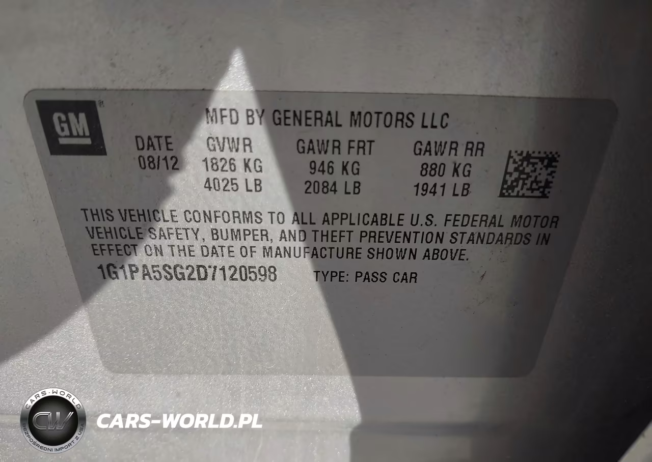 2013 Chevrolet Cruze Ls Auto VIN:1G1PA5SG2D7120598 - 9