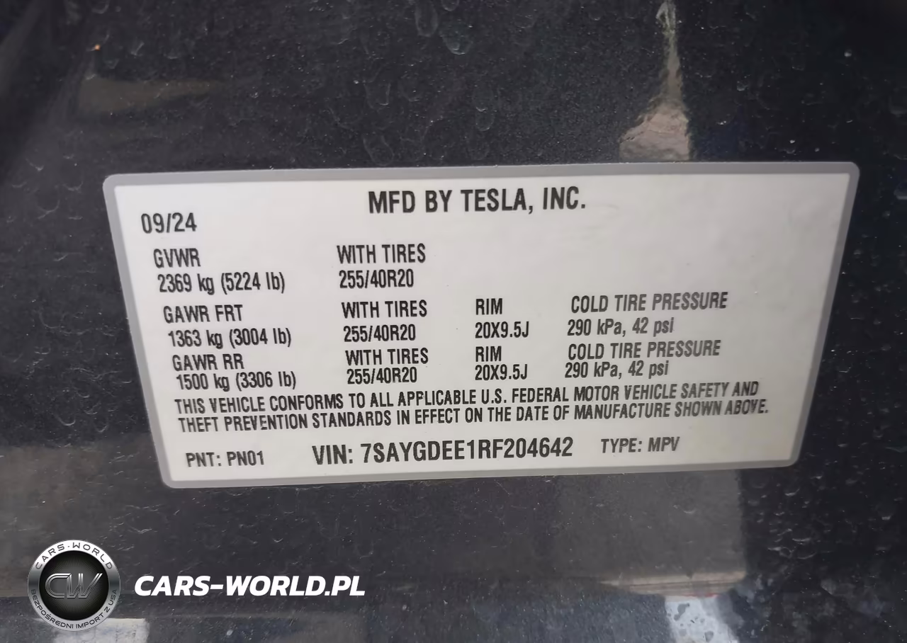 2024 Tesla Model Y Long Range Dual Motor All-Wheel Drive VIN:7SAYGDEE1RF204642 - 9