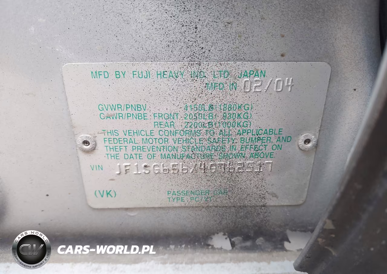 2004 Subaru Forester 2.5Xs VIN:JF1SG656X4G762517 - 9