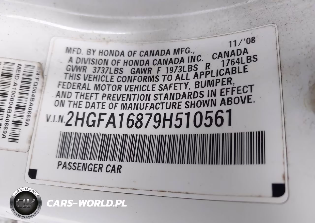 2009 Honda Civic Lx-S VIN:2HGFA15679H510561 - 9