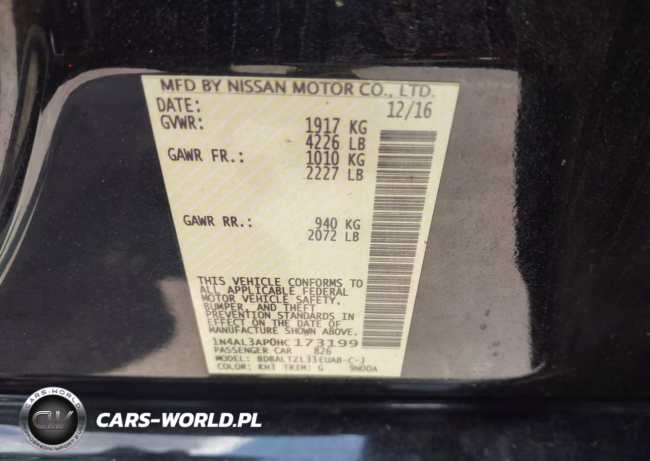 2017 Nissan Altima 2.5 Sl VIN:1N4AL3AP0HC173199 - 9