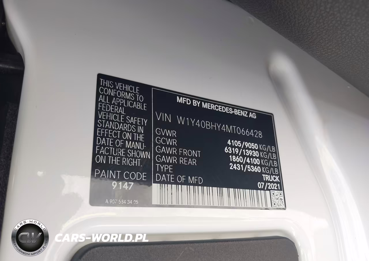 2021 Mercedes-Benz Sprinter 2500 Standard Roof I4 VIN:W1Y40BHY4MT066428 - 9