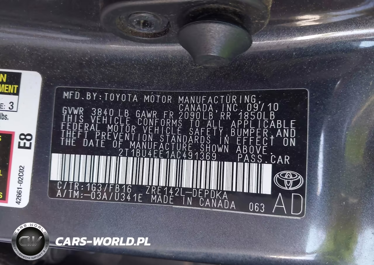 2010 Toyota Corolla Le VIN:2T1BU4EE1AC491369 - 9