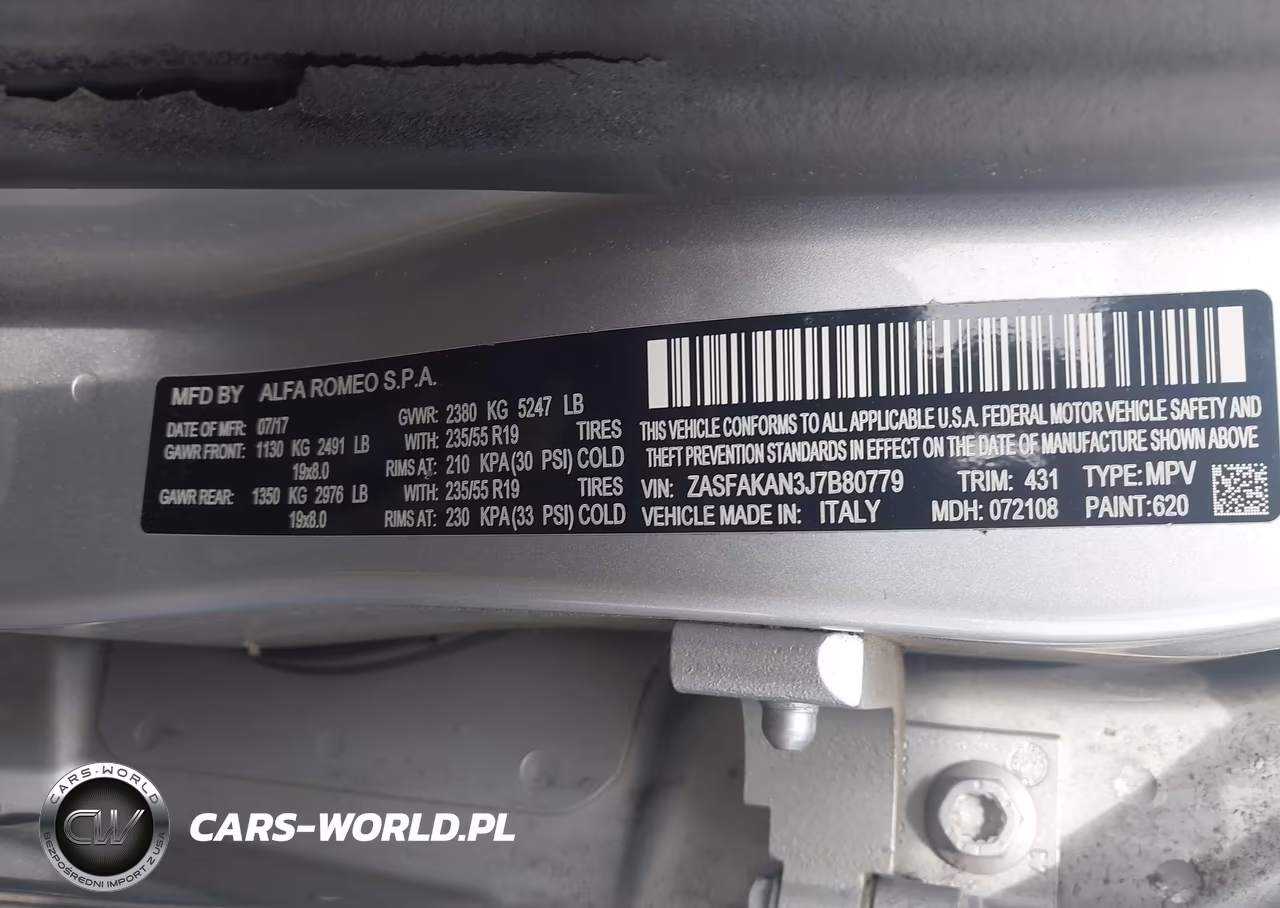 2018 Alfa Romeo Stelvio Awd VIN:ZASFAKAN3J7B80779 - 9