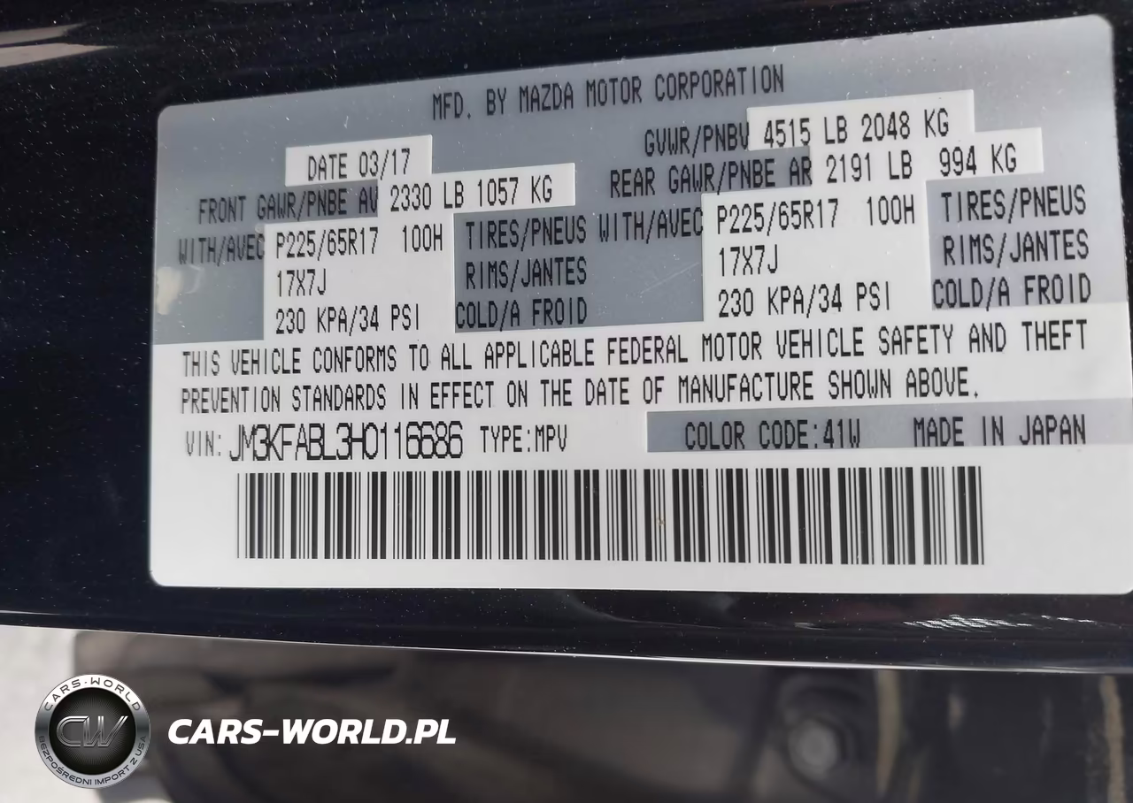 2017 Mazda Cx-5 Sport VIN:JM3KFABL3H0116686 - 9