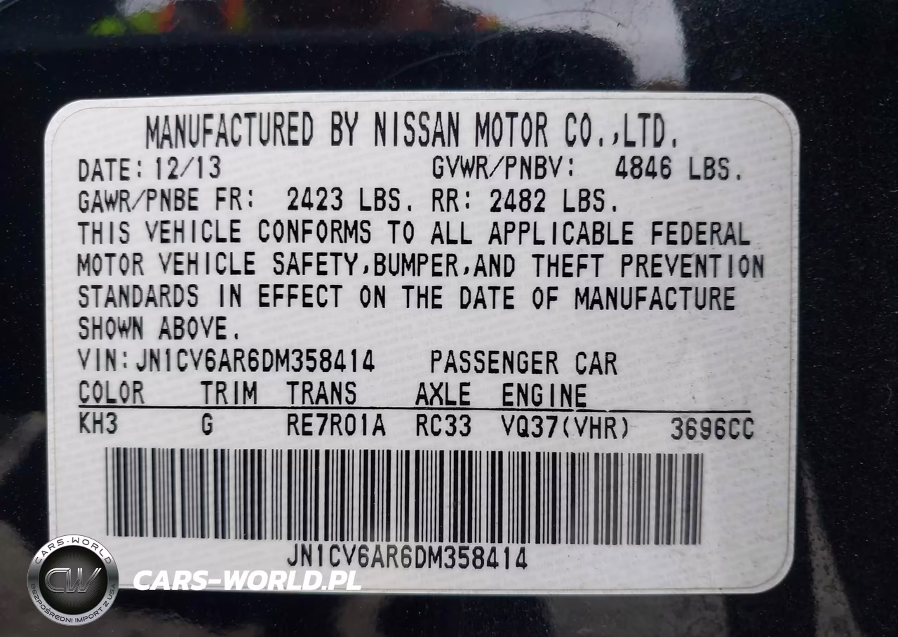 2013 Infiniti G37X VIN:JN1CV6AR6DM358414 - 9