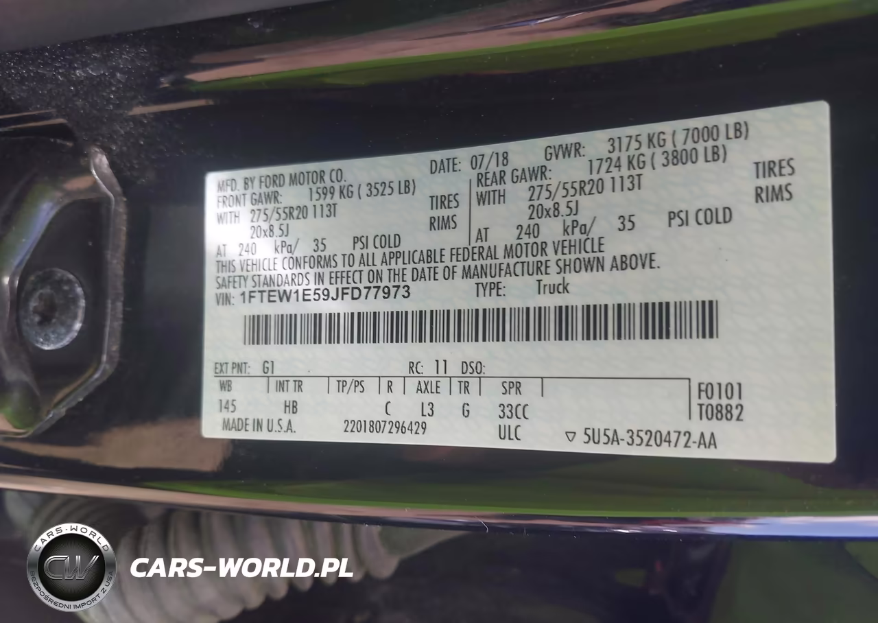 2018 Ford F-150 Lariat VIN:1FTEW1E59JFD77973 - 9
