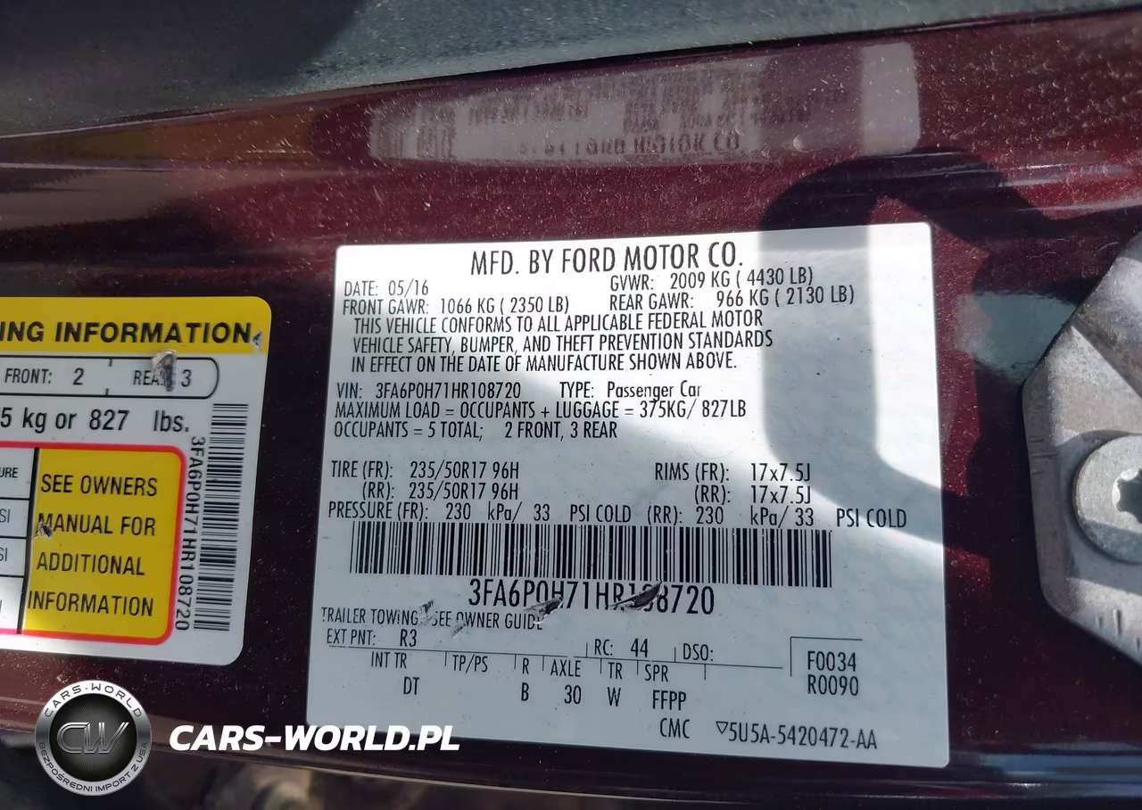 2017 Ford Fusion Se VIN:3FA6P0H71HR108720 - 9