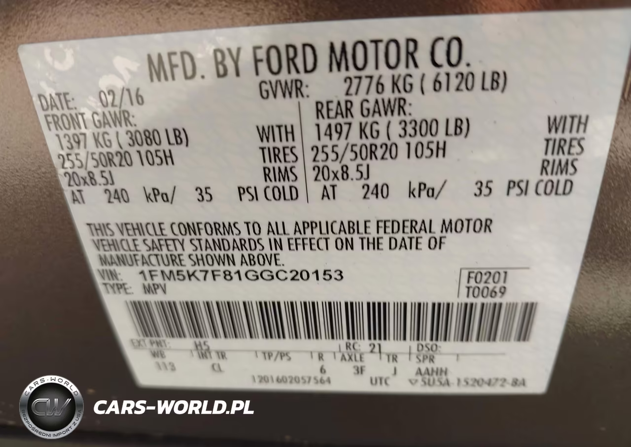 2016 Ford Explorer Limited VIN:1FM5K7F81GGC20153 - 9