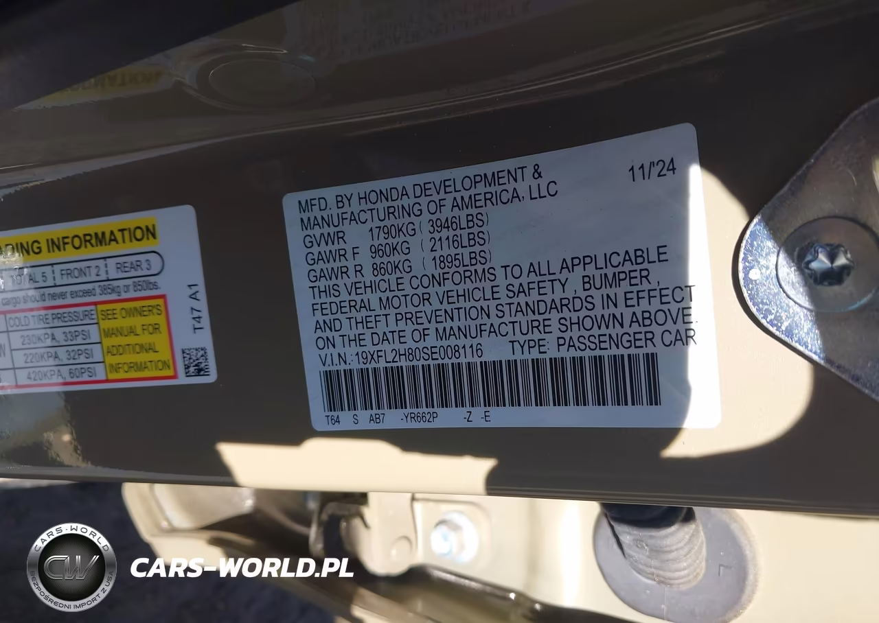 2025 Honda Civic Sedan Sport VIN:19XFL2H80SE008116 - 9