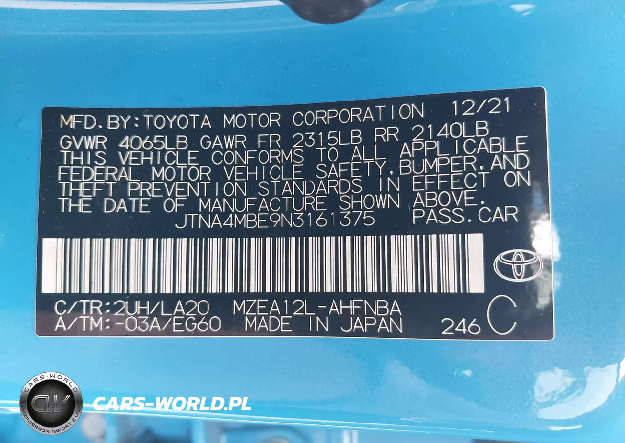 2022 Toyota Corolla Xse VIN:JTNA4MBE9N3161375 - 9